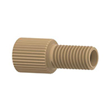 Flangeless Nut PEEK, 1/4-28 Flat-Bottom, for 1/8" OD Natural - 10 Pack